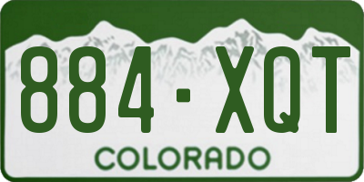 CO license plate 884XQT