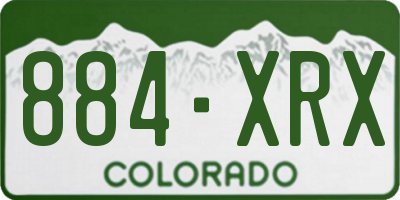 CO license plate 884XRX