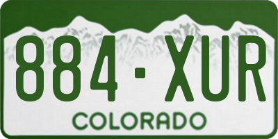 CO license plate 884XUR