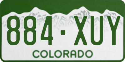 CO license plate 884XUY