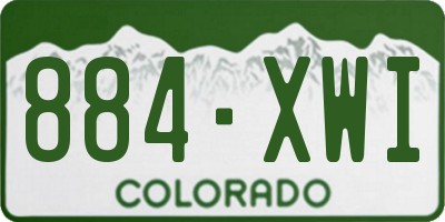 CO license plate 884XWI