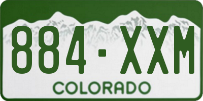CO license plate 884XXM
