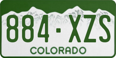 CO license plate 884XZS