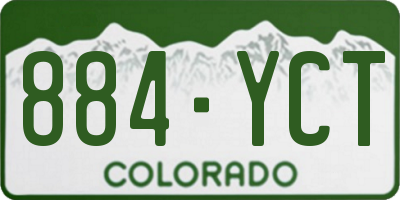 CO license plate 884YCT