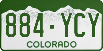 CO license plate 884YCY