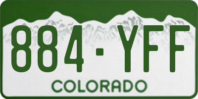 CO license plate 884YFF