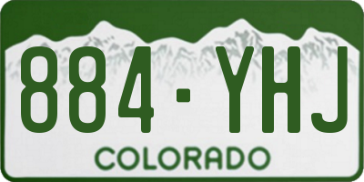 CO license plate 884YHJ