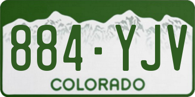 CO license plate 884YJV