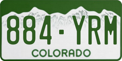 CO license plate 884YRM