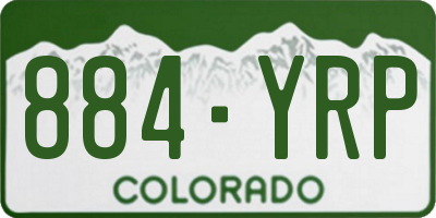 CO license plate 884YRP