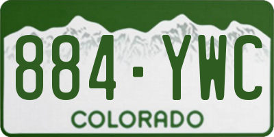 CO license plate 884YWC