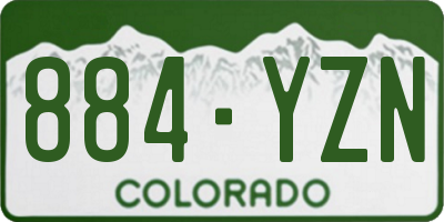 CO license plate 884YZN