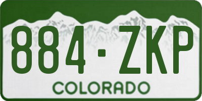 CO license plate 884ZKP