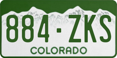 CO license plate 884ZKS