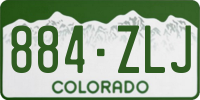 CO license plate 884ZLJ