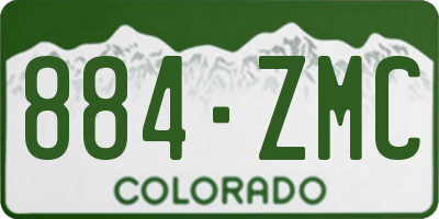 CO license plate 884ZMC