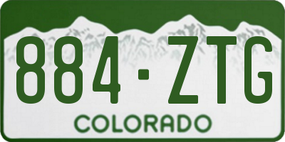 CO license plate 884ZTG