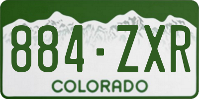 CO license plate 884ZXR