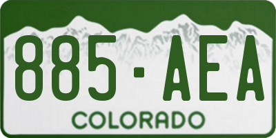 CO license plate 885AEA