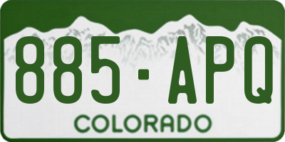 CO license plate 885APQ