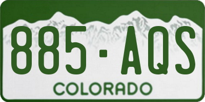 CO license plate 885AQS