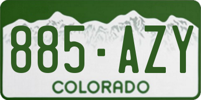 CO license plate 885AZY