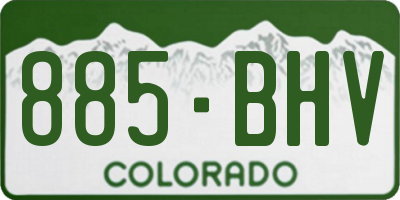 CO license plate 885BHV