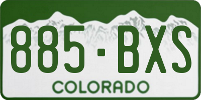 CO license plate 885BXS