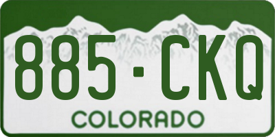 CO license plate 885CKQ