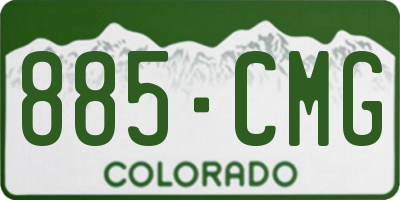 CO license plate 885CMG