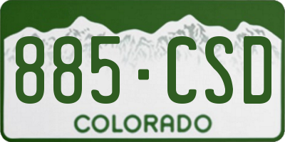 CO license plate 885CSD
