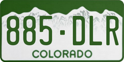 CO license plate 885DLR