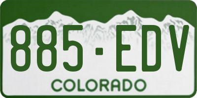 CO license plate 885EDV