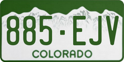 CO license plate 885EJV