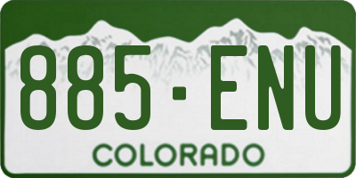 CO license plate 885ENU