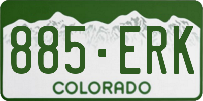 CO license plate 885ERK