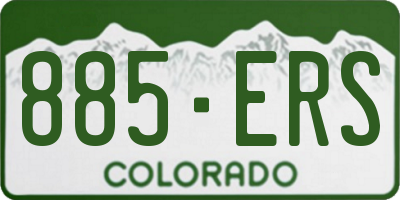 CO license plate 885ERS