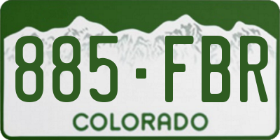 CO license plate 885FBR
