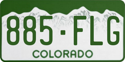 CO license plate 885FLG