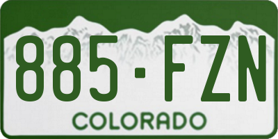 CO license plate 885FZN