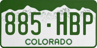CO license plate 885HBP