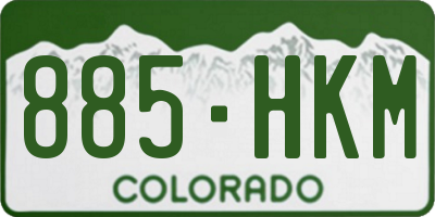 CO license plate 885HKM