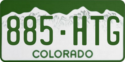 CO license plate 885HTG
