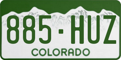 CO license plate 885HUZ
