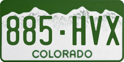CO license plate 885HVX