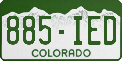 CO license plate 885IED