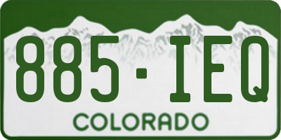 CO license plate 885IEQ