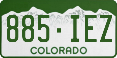 CO license plate 885IEZ