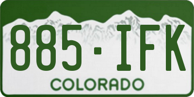 CO license plate 885IFK