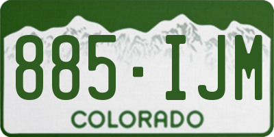 CO license plate 885IJM